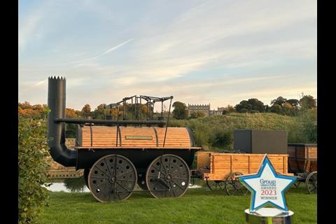 A Kynren steam engine behind the 2023 Group Leisure & Travel Award for Best Event for Groups